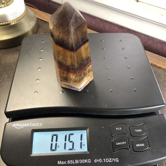 Fluorite Energy Trio: Green, Yellow, & Purple Banded Crystals for Calm & Energy - Picture 10 of 11